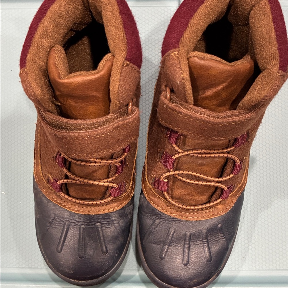 Carter's Brown and Maroon Kids Boots